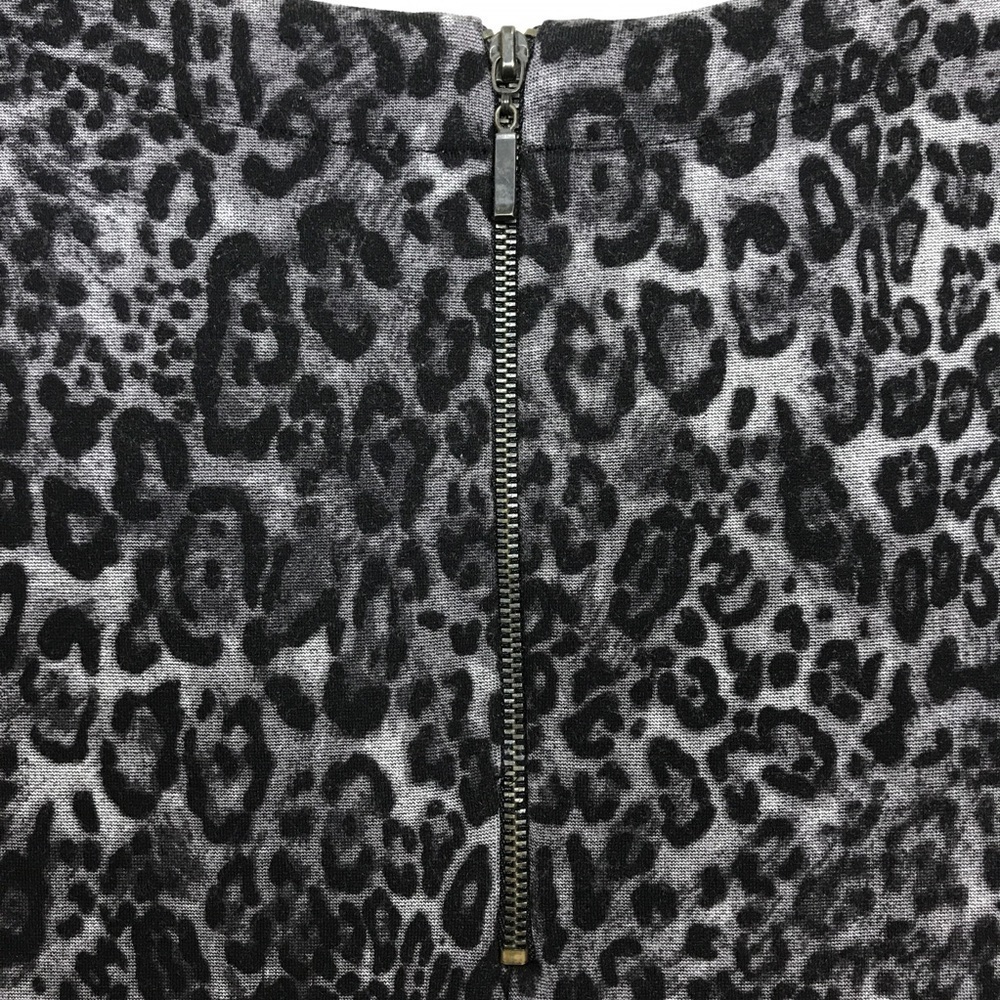 Zara Basic Leopard Print Stretch Shift Dress S - image 7